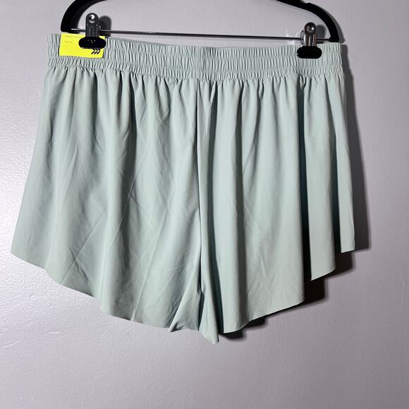 All in Motion Woven Shorts XL Women’s Green High Rise 3” Inseam Athletic NWT - Picture 2 of 7